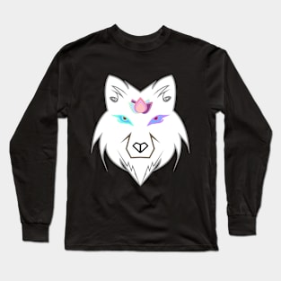 Wolf with Lotus sigil Long Sleeve T-Shirt